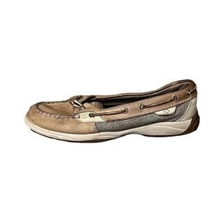 Sperry Women’s Boat Shoes 7.5 Tan Leather Slip On Loafers Nautical Casual Shoe